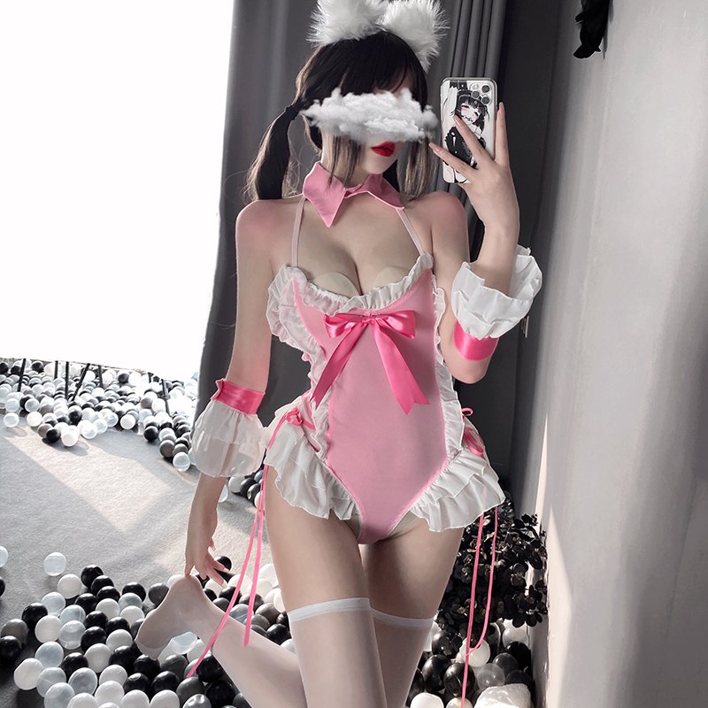 Japanese-Lolita-Anime-Pink-Sexy-Bunny-Girl-Cosplay-Women-Costume-Cute-Open-Crotch-Bodysuit-Uniform-Roleplay-3