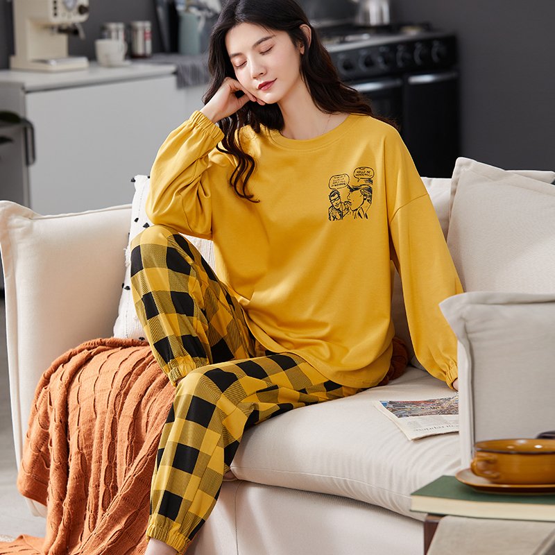 New-Homewear-Long-Sleeve-Pajamas-Set-Cute-Leisure-Women-Sleepwear-2Pcs-Nightwear-for-Women-Nightwear-Long-1