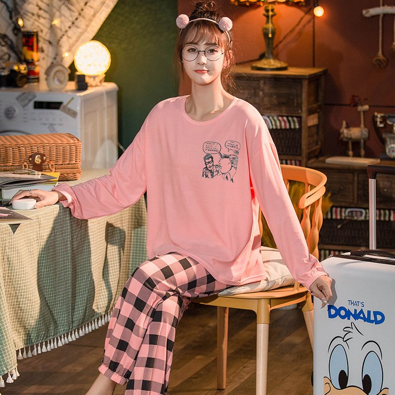 New-Homewear-Long-Sleeve-Pajamas-Set-Cute-Leisure-Women-Sleepwear-2Pcs-Nightwear-for-Women-Nightwear-Long-2