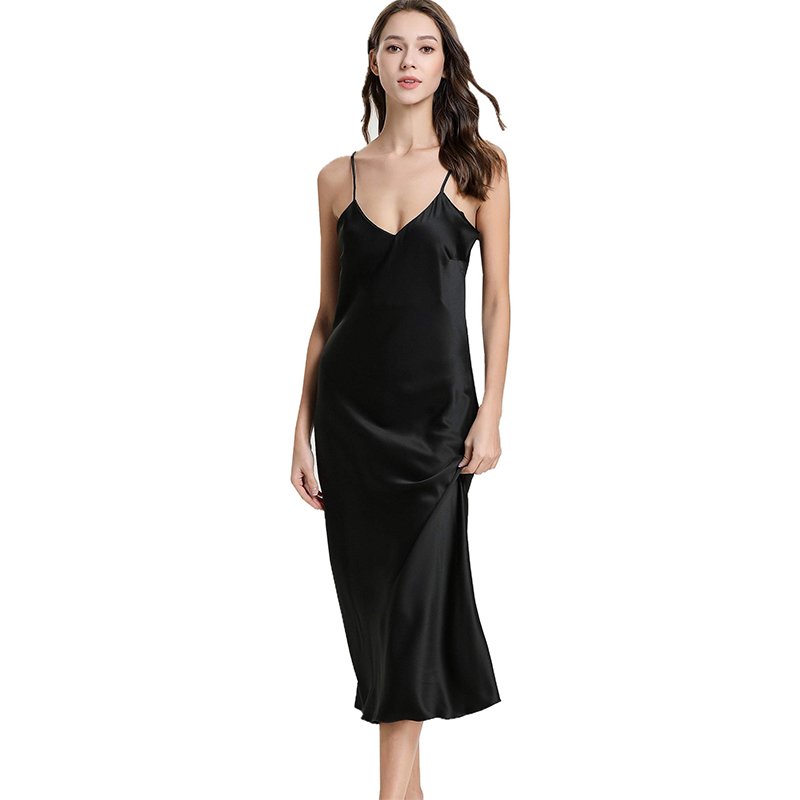 Women-s-Satin-Nightgown-Long-Slip-Sleep-Dress-Silk-V-Neck-Sleepwear-Solid-Color-Nightwear-1