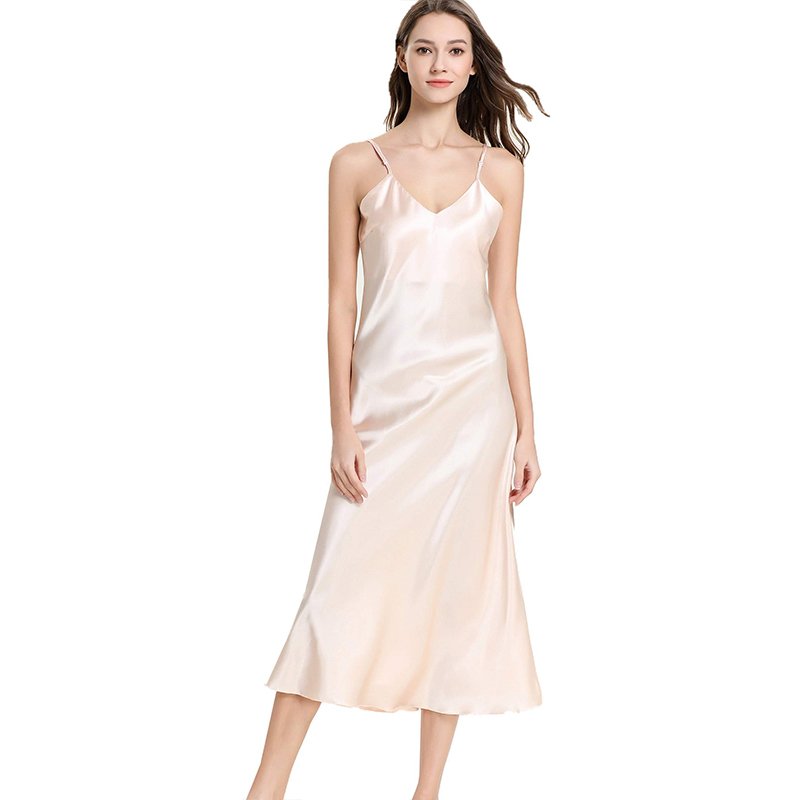 Women-s-Satin-Nightgown-Long-Slip-Sleep-Dress-Silk-V-Neck-Sleepwear-Solid-Color-Nightwear-5